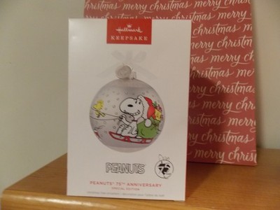Peanuts 75th Anniversary 2025 Hallmark Keepsake Ornament Special Edition - NEW