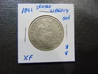 1891   Seated Liberty Half Dollar 50C     Tough Date!