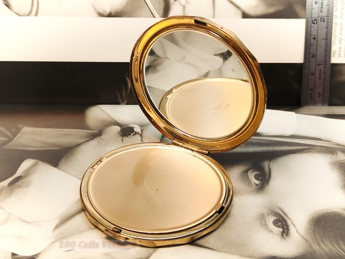 Rickshaw asian style mother of pearl-Vintage Powder Compact-Make Up-Mirror-0p - Foto 4 di 7