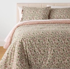 Full/Queen 3pc Reversible Floral Comforter Set - Threshold with Studio McGee
