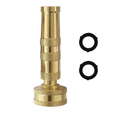 #ad Brass Hose Nozzle Heavy Duty Adjustable Twist Nozzle with 2 Washers High P... $10.10