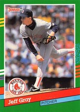 Jeff Gray 1991 Donruss 721a Boston Red Sox Rookie BASEBALL Card. rookie card picture