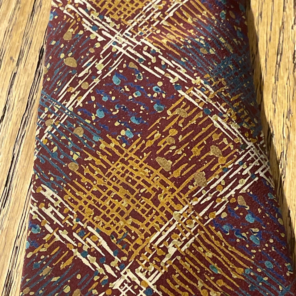 Corbata Missoni Abstracta Salpicadura Seda Vintage Usada en Excelente Condición para Hombre Hecha en España Foto 4 de 4