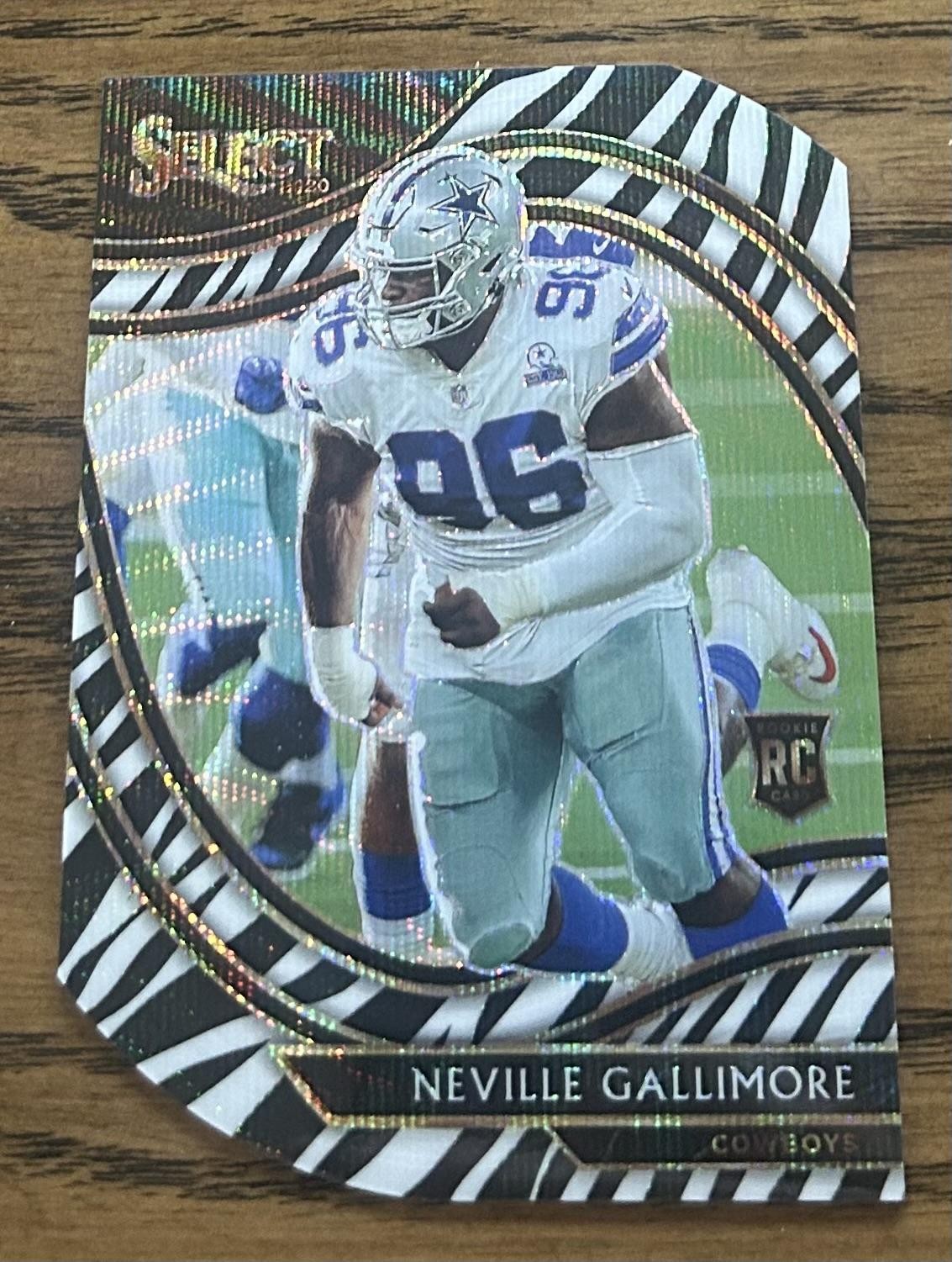 Neville Gallimore Panini Select #398 Die-Cut Zebra Prizm