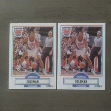 Two (2) 1990-91 Fleer Update DERRICK COLEMAN ROOKIE CARD #U-60 (RC)