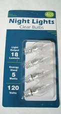 Night Light Clear Bulbs 4ct