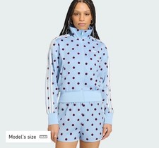 Adidas Clear Sky SATIN POLKA DOTS TT Track Top Jacket L Large New Nwt