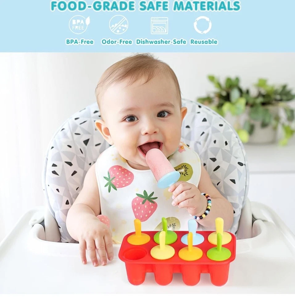 Miaowoof 10-Cav & 8-Cav Silicone Popsicle Mold for Kids, Non-BPA  - Image 3 of 4