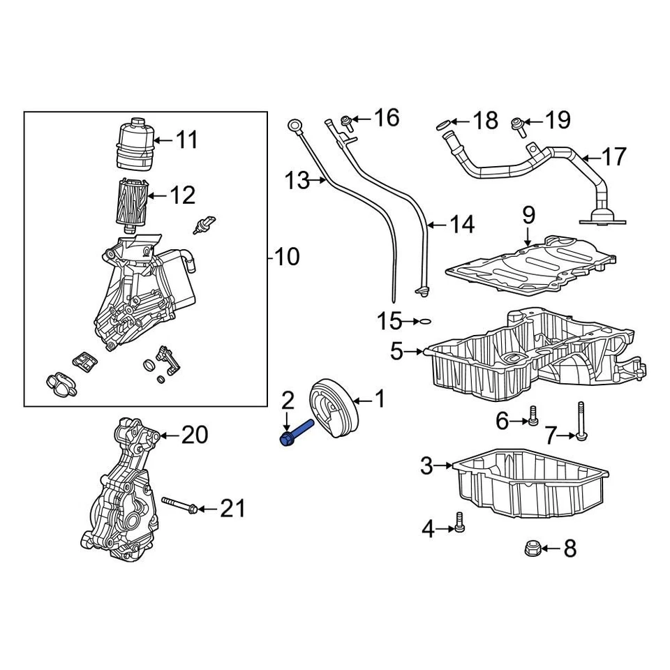 For Ram 1500 2014-2023 Ram 68027566AA Engine Harmonic Balancer Bolt - Image 3 of 3
