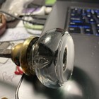 A rare glass door knob Set rare ,I’ve never seen one like this ,Shaft Set Screws