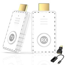 5G Wireless HDMI Transmitter and Receiver Kit, 4K HDMI Extender with 164FT Ra...