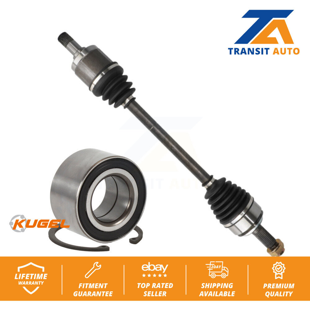 Front Left CV Axle Drive Shaft Complete Assembly And Bearing Kit For Honda Civic