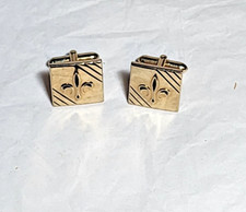 Vintage men's Fleur-de-lis MCM gold-toned cuff links