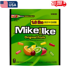 Mike and Ike Original Fruits Candy 28.8 oz Chewy Fruit Flavored Bulk Bag