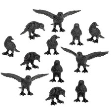 Accoutrements Itty Bitty Crows: A Pocketful of Crows - 12 Tiny Soft Vinyl Cor...