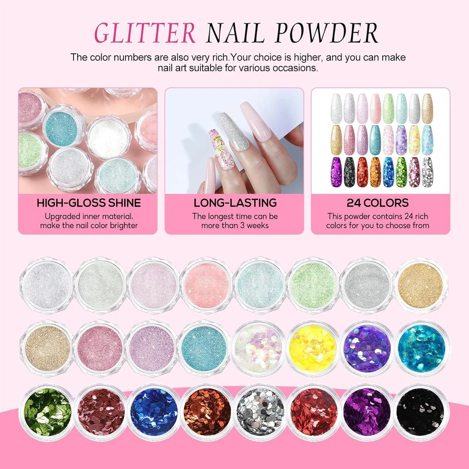 Kit de Uñas Acrílicas con Taladro y Luz U V, Kits de Uñas Acrílicas Profesionales con E Foto 4 de 4