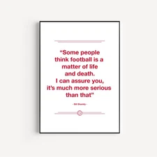 Bill Shankly Liverpool Framed Quote Art Poster Print