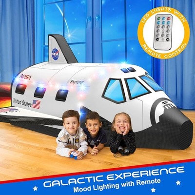 W&O Rocket Blast Super Dome - Tenda Gioco A Forma Di Razzo Con Luci LED, Suoni Spaziali E Proiettore - Premio Mom's Choice
