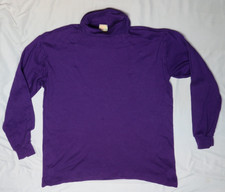 ST. JOHN'S BAY VINTAGE MENS SHIRT XL TURTLENECK USA MADE PURPLE COMBED COTTON