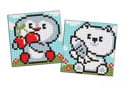 4823104369660 Diamentowa mozaika Kids magnes - Pingwin i.. 9x9cm Ideyka