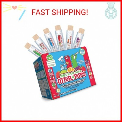 Otter Pops Freezer Bars 100% Fruit Juice Ice Pops, Original Flavors - 80ct   2oz
