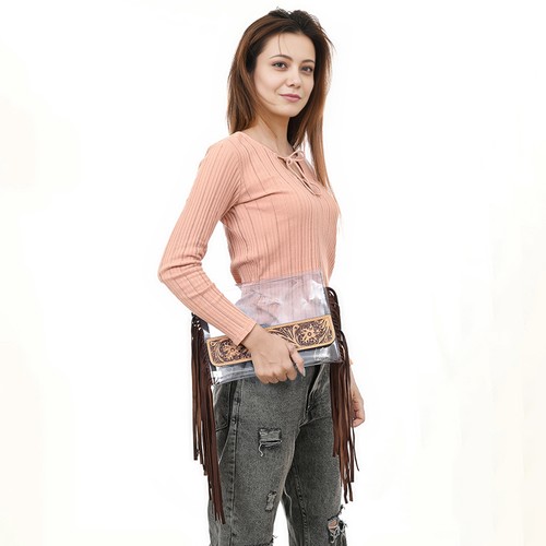 AD American Darling Clear bag Hand Tooled Genuine Leather Women Bag Western - Picture 2 of 8
