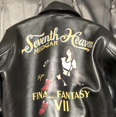Final Fantasy VII Remake x Avirex A-2 Seventh Heaven Leather