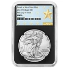 2022 (W) $1 1-oz American Silver Eagle NGC MS70 FDI West Point Star Label Retro