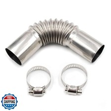 Diesel Heater Exhaust Pipe, Silver Stainless Steel 24mm Air Diesel Parking He