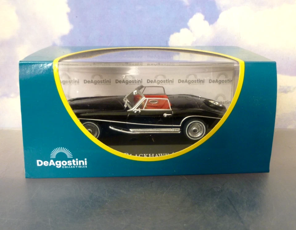 DEAGOSTINI DIECAST 1/43 1971 STUTZ BLACKHAWK IN BLACK WITH RED INTERIOR - Image 3 of 3