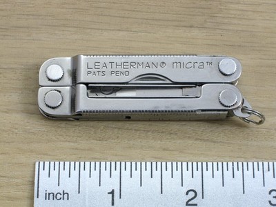 Leatherman Micra Multi-Tool, Knife, Scissors, Key Ring, Stainless