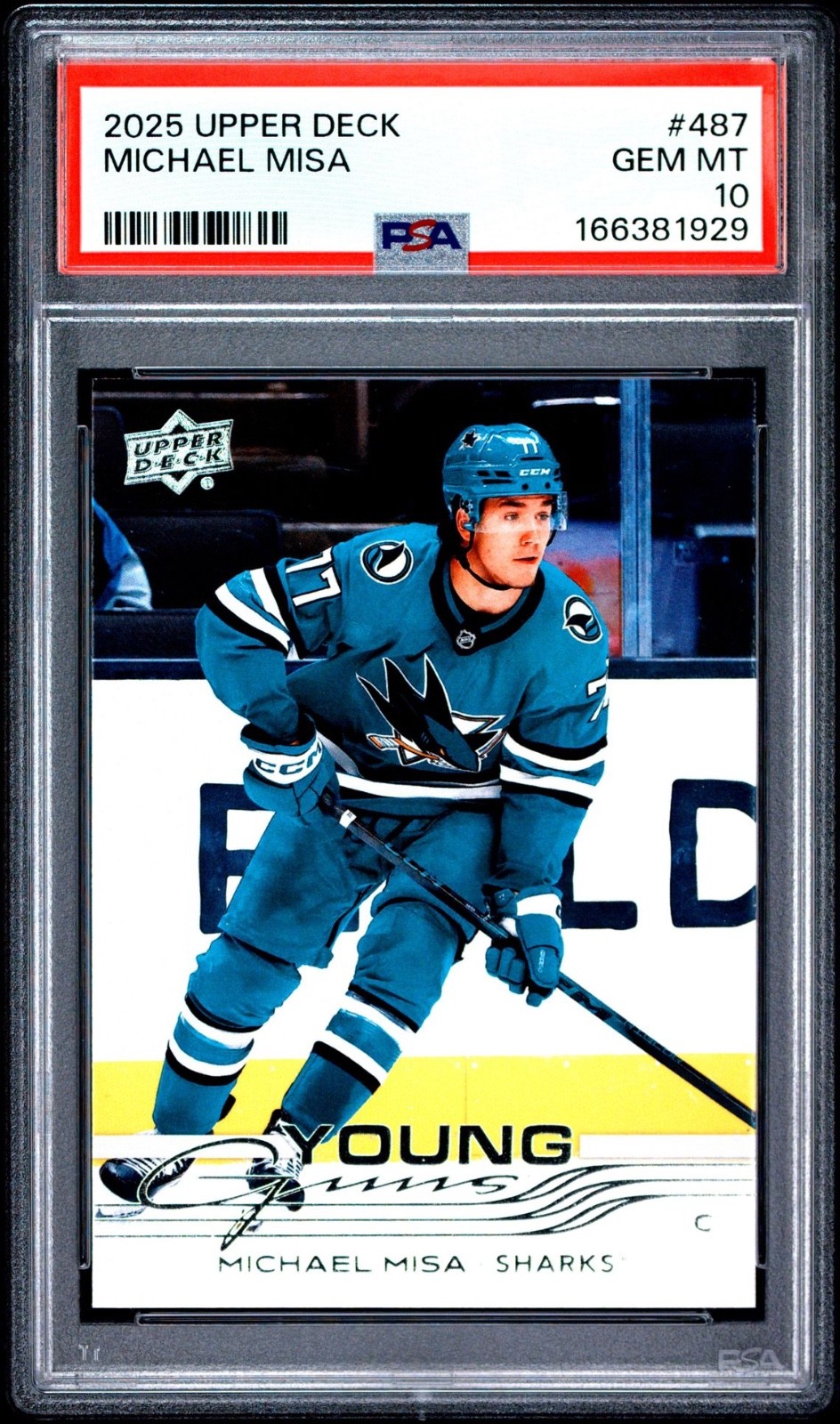 2025-26 Upper Deck Michael Misa Young Guns Rookie #487 PSA 10 Gem Mint
