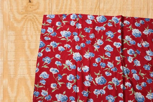 VINTAGE POLO RALPH LAUREN RED FLORAL RAYON ROLLED HEMS SQUARE 29" SCARF USA MADE - Picture 3 of 8