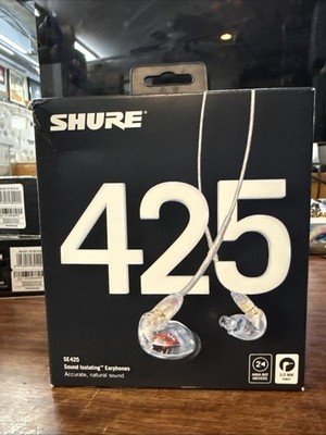Shure SE425 Sound Isolating Earphones Color Clear - New