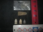 RARE FLATTENED BURNSIDE CASE & 3 BULLETS ( BATTLE OF STONES RIVER, TENNESSEE )