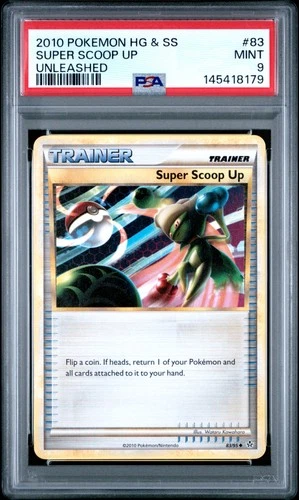 2010 POKEMON HEARTGOLD & SOULSILVER UNLEASHED #83 SUPER SCOOP UP PSA 9