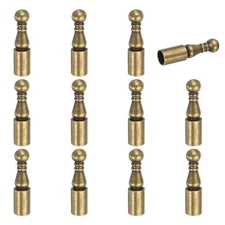 12Pcs 5mm Vintage Bolo Tie Tips, Bronze(Short Style)