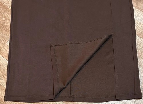 Nwt Zyia Active Brown Slit Long Skirt Elastic Waist Stretch Athletic Size XL - Picture 2 of 5