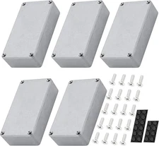 DaierTek 5pcs 1590B Guitar Pedal Enclosure Aluminum 1590B-5Pcs, Natural 