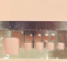 Red Aspen Press On Pedicure Shiny Kayla Is Tickled Pink 🩰