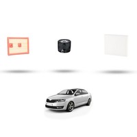Hoffcar Wartungsset - 3 Filter Kompatibel Mit Skoda Rapid (NH3, NH1) 1.4 TSI 9