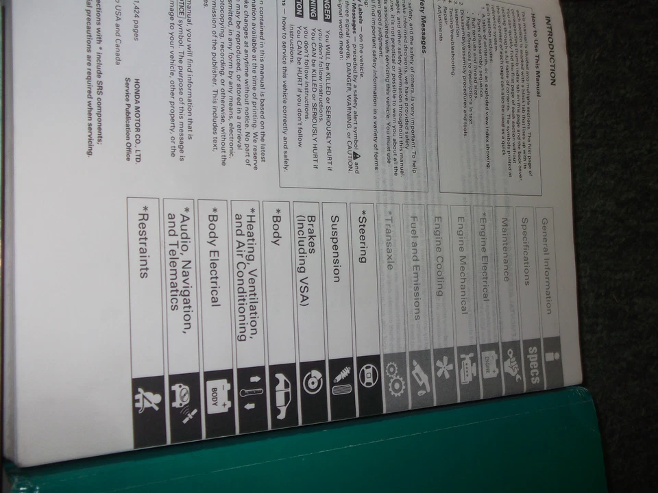 2007 07 Honda Civic Tienda Reparación Servicio Manual Juego Fábrica Nuevo - Imagen 2 de 3