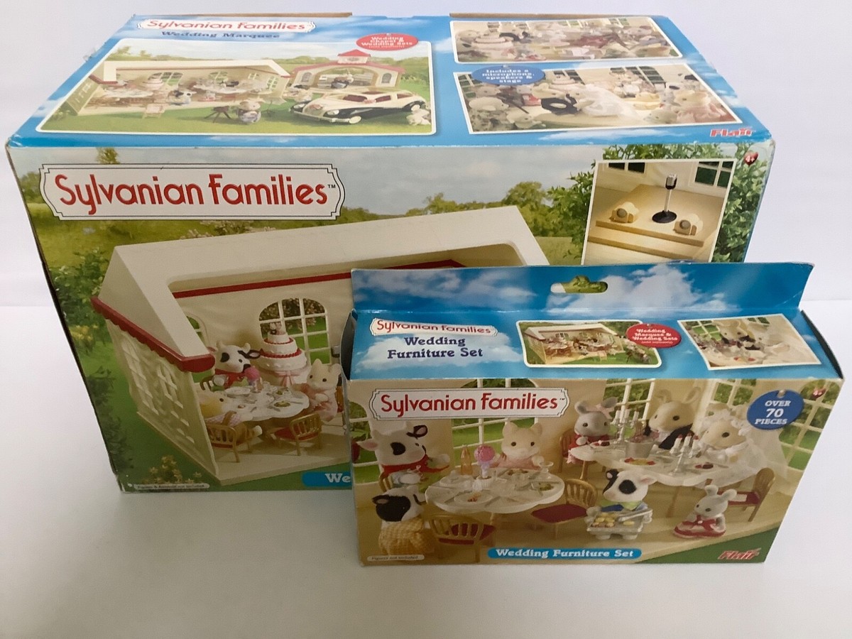 Sylvanian Families Wedding Marquee & Wedding Furniture Sets BNIB
