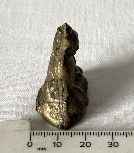 Vintage Miniature Indian Brass Figure 3x4x2cm Approximate Size - Imagen 4 de 9