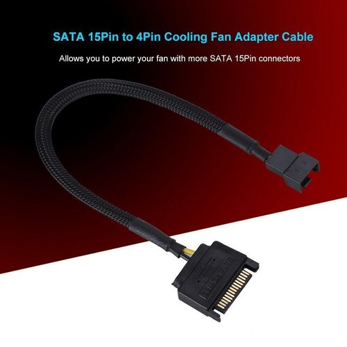 5Pcs 15Pin to 4Pin Cooling Fan Power Adapter Cable Converter 22AWG Cable - Afbeelding 6 van 8