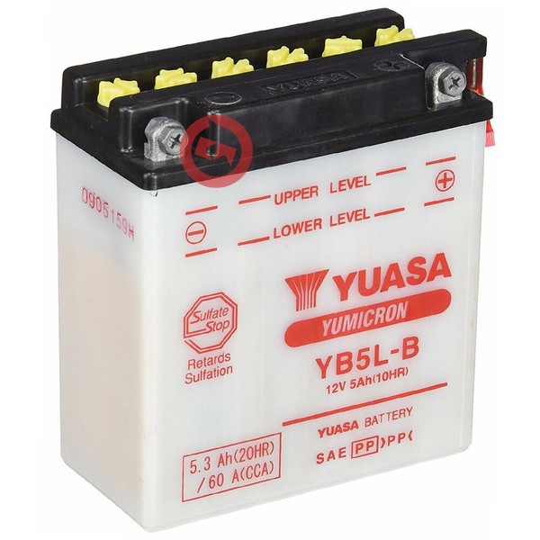 Originale Yuasa Batterie YB5L-B 12V 5Ah Piaggio Vespa Pk 50 S 1982-1985-image