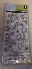 ST055 - INKADINKADO - CLEAR STAMP SET - FLOWERS, BIRDS, BUTTERFLY - PkgSz 9x4