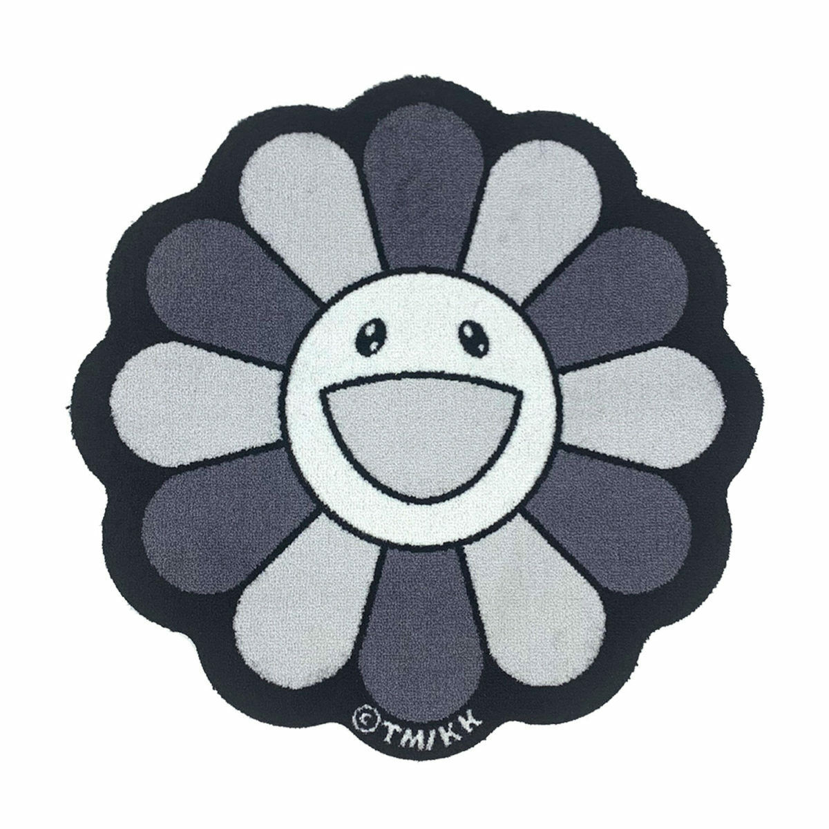 Takashi Murakami Flower Floor Mat Black White kaikai kiki rug