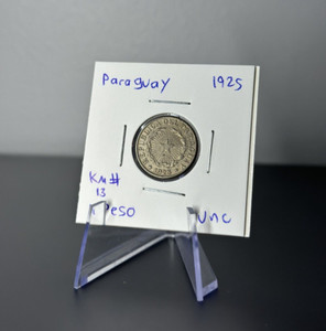 1925 Paraguay 1 Peso KM#13 Copper-Nickel Coin
