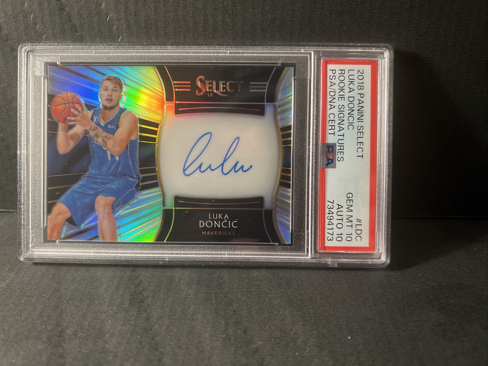 2018 Panini Select LUKA DONCIC ROOKIE AUTO /199 RC PSA 10 GEM MINT With 10 Auto